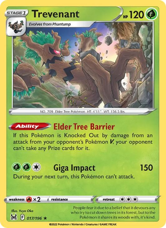 Trevenant 17 Lost Origin Pokesingles