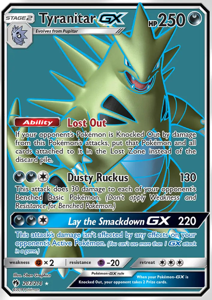 Tyranitar GX 203 Lost Thunder Pokesingles