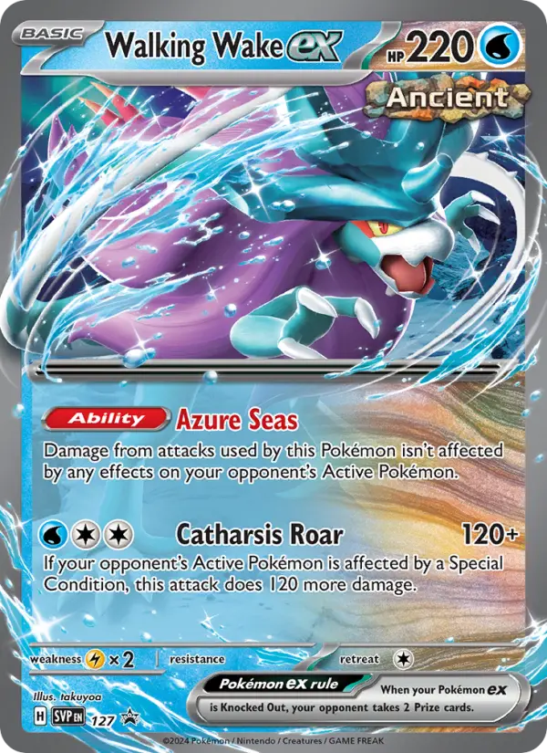 Walking Wake ex 127 SVP Black Star Promos Pokesingles