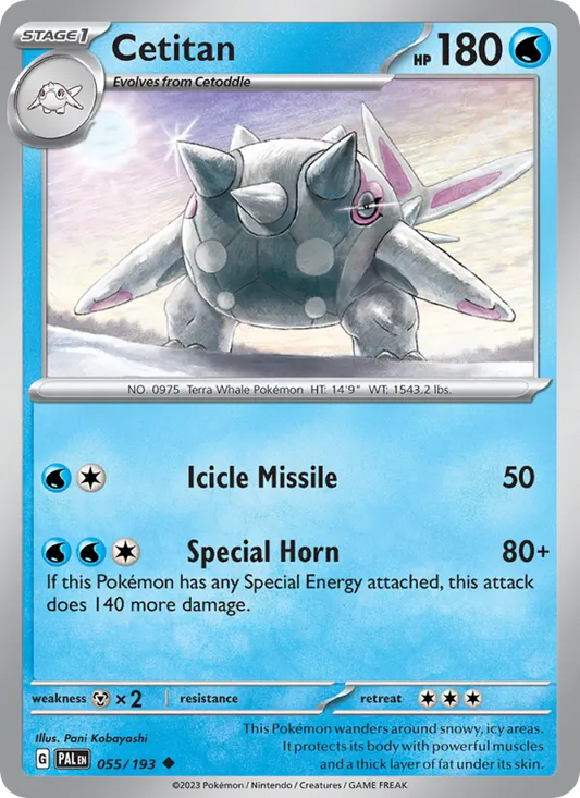 Cetitan 55 Paldea Evolved Pokesingles