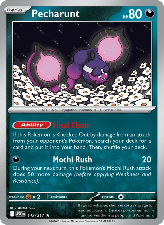 Pecharunt 143 Ascended Heroes Pokesingles