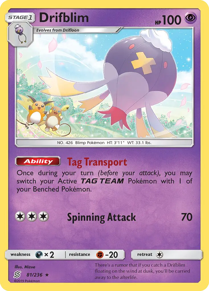 Drifblim 81 Unified Minds Pokesingles