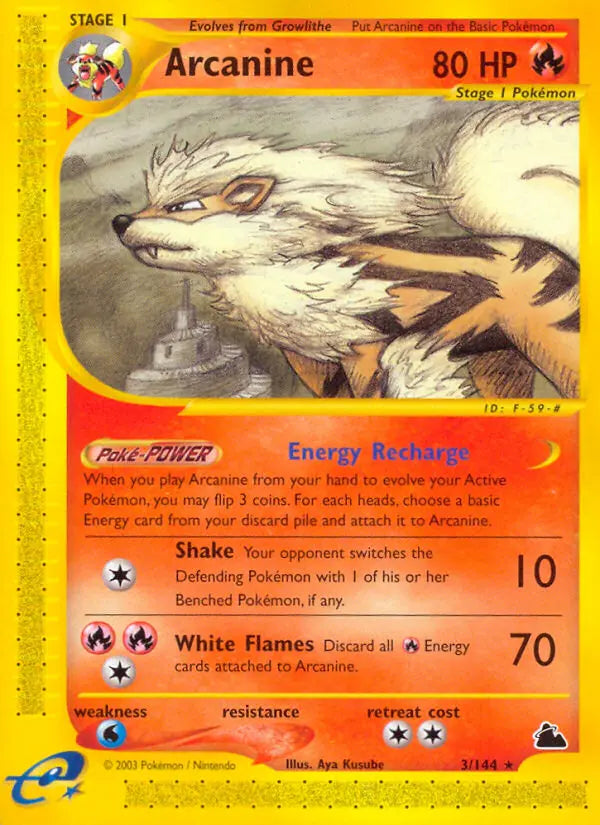 Arcanine 3 Skyridge Pokesingles