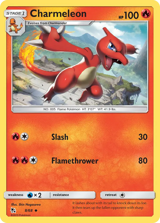 Charmeleon 8 Hidden Fates Pokesingles