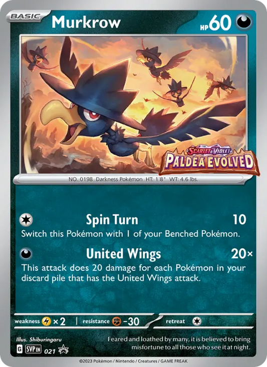 Murkrow 21 SVP Black Star Promos Pokesingles