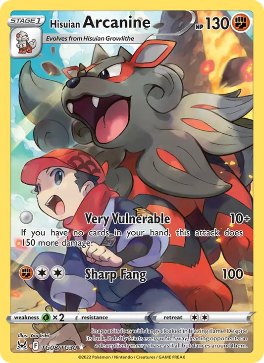 Hisuian Arcanine TG08 Lost Origin Pokesingles