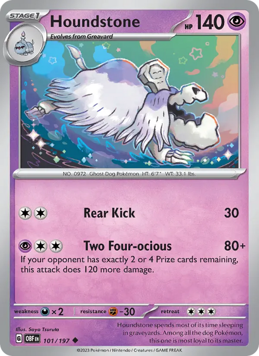 Houndstone 101 Obsidian Flames Pokesingles