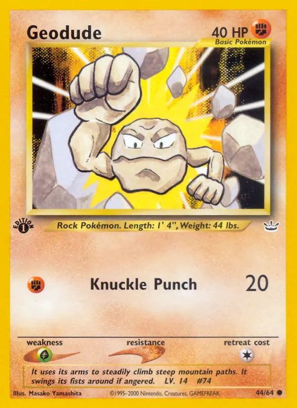 Geodude 44 Neo Revelation Pokesingles