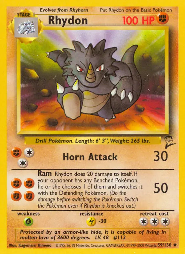 Rhydon 59 Base Set 2 Pokesingles