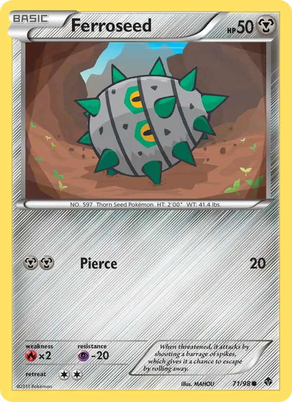 Ferroseed 71 Emerging Powers Pokesingles