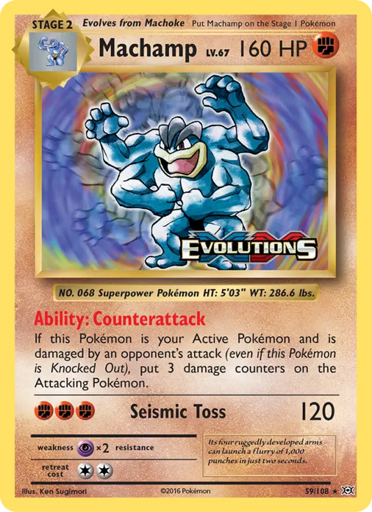 Machamp 59 Evolutions Pokesingles