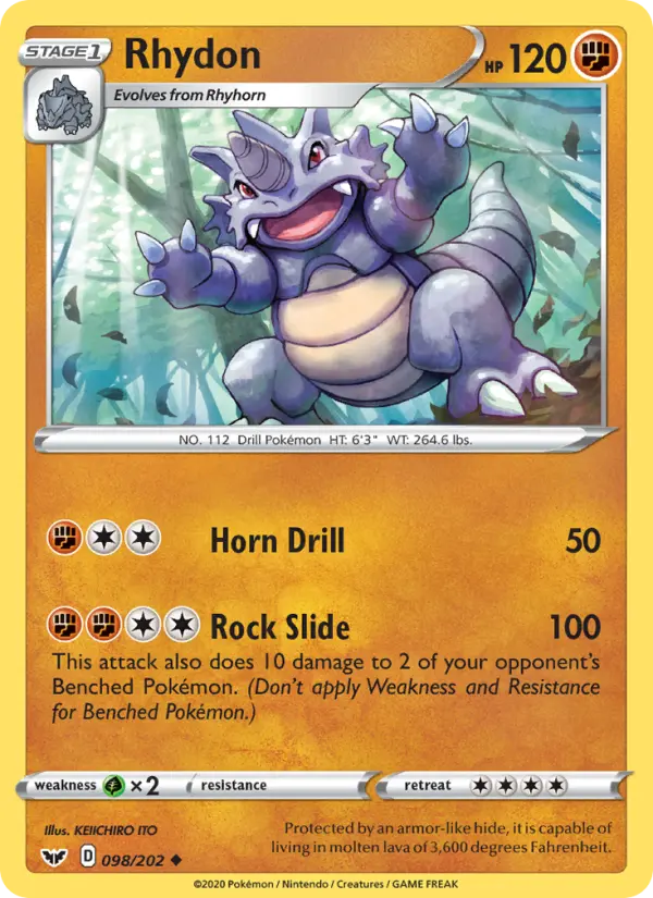 Rhydon 98 Sword & Shield Pokesingles