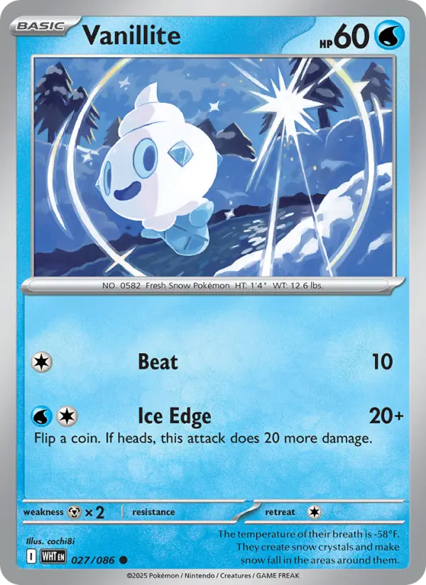Vanillite 27 White Flare Pokesingles
