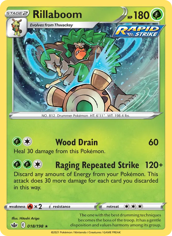 Rillaboom 18 Chilling Reign Pokesingles