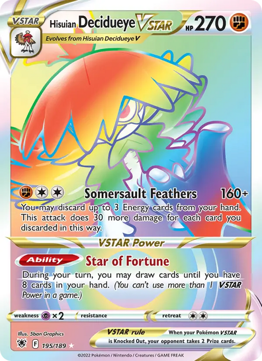Hisuian Decidueye VSTAR 195 Astral Radiance Pokesingles