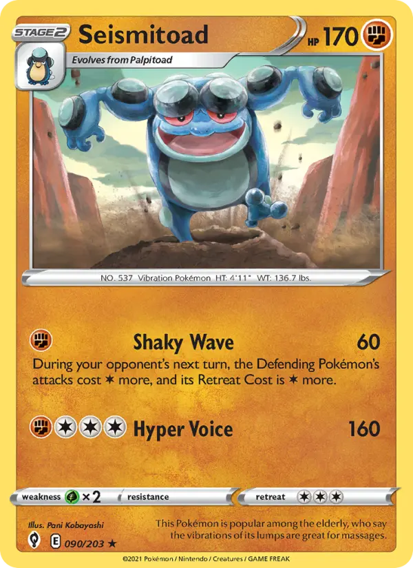 Seismitoad 90 Evolving Skies Pokesingles