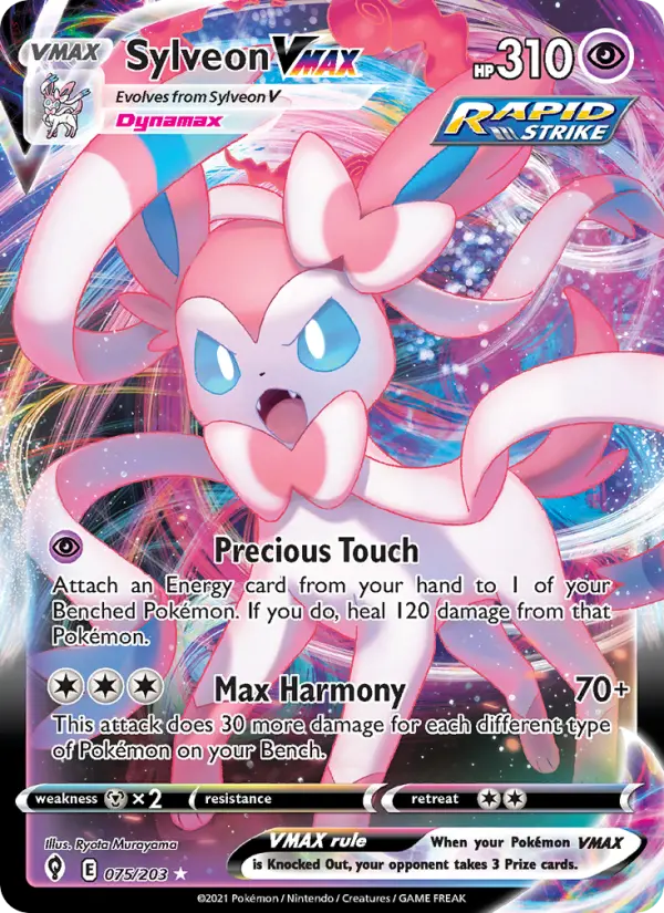 Sylveon VMAX 75 Evolving Skies Pokesingles