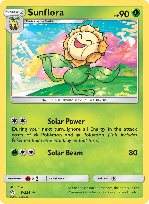 Sunflora 8 Cosmic Eclipse Pokesingles