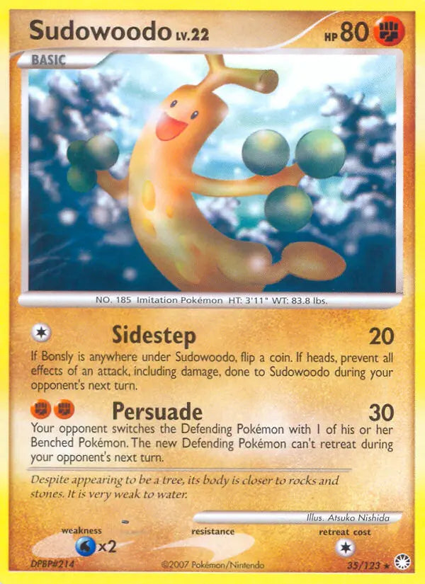 Sudowoodo 35 Mysterious Treasures Pokesingles
