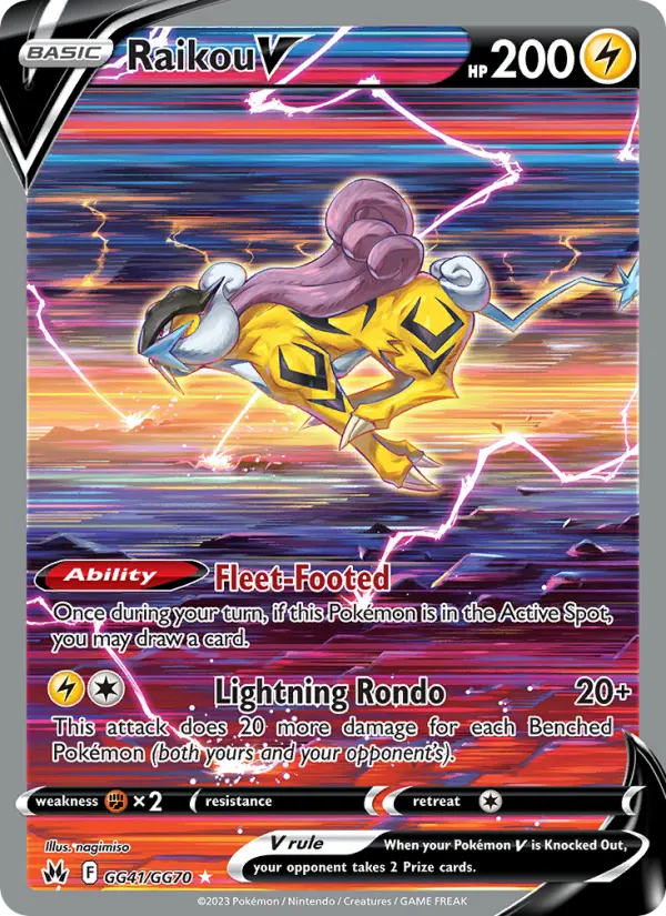 Raikou V GG41 Crown Zenith Pokesingles