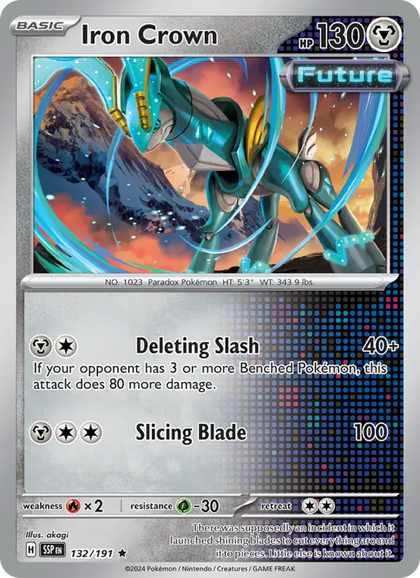 Iron Crown 132 Surging Sparks Pokesingles