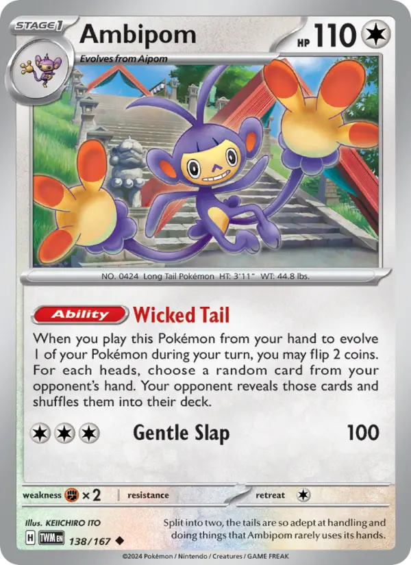 Ambipom 138 Twilight Masquerade Pokesingles