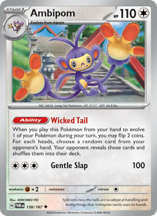 Ambipom 138 Twilight Masquerade Pokesingles