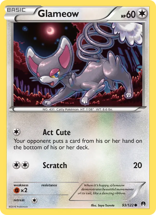 Glameow 93 BREAKpoint Pokesingles