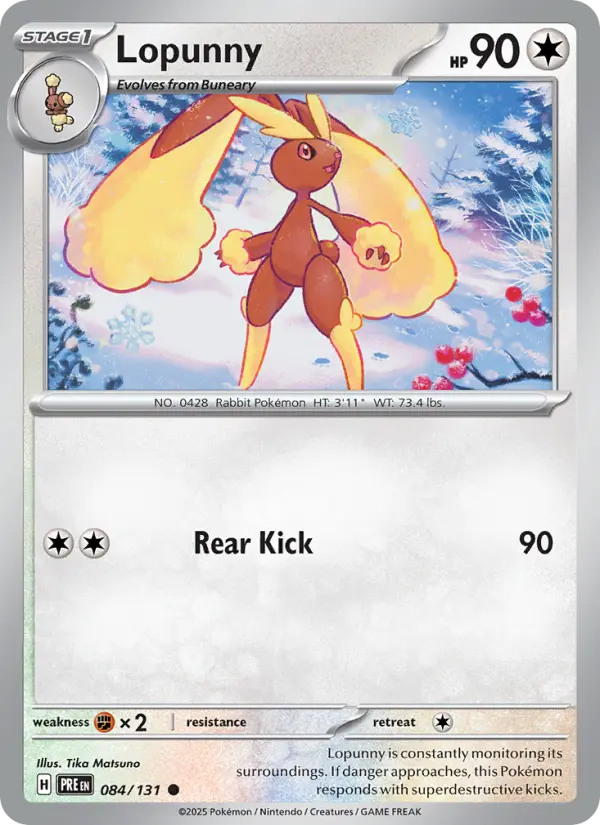 Lopunny 84 Prismatic Evolutions Pokesingles