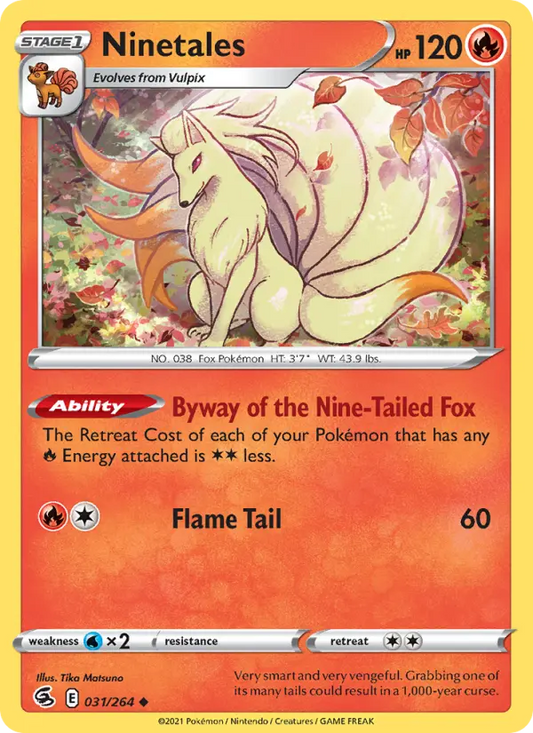 Ninetales 31 Fusion Strike Pokesingles