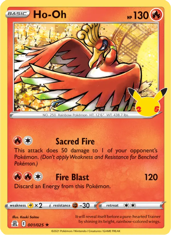 Ho-Oh 1 Celebrations Pokesingles