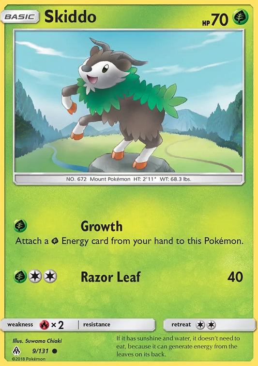 Skiddo 9 Forbidden Light Pokesingles