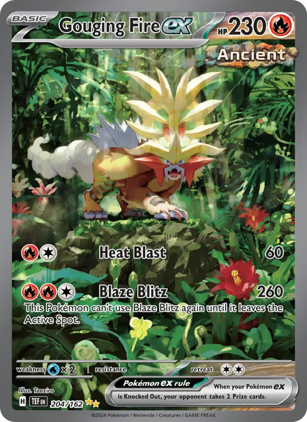 Gouging Fire ex 204 Temporal Forces Pokesingles