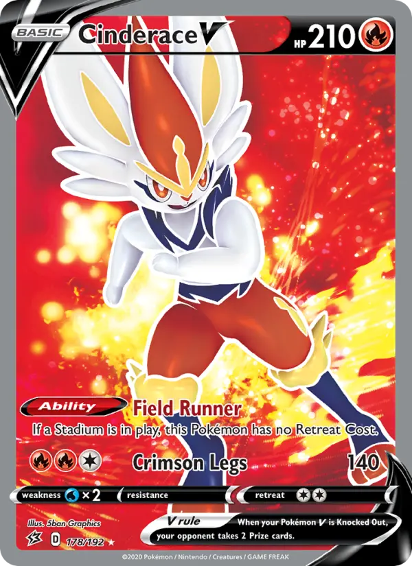 Cinderace V 178 Rebel Clash Pokesingles