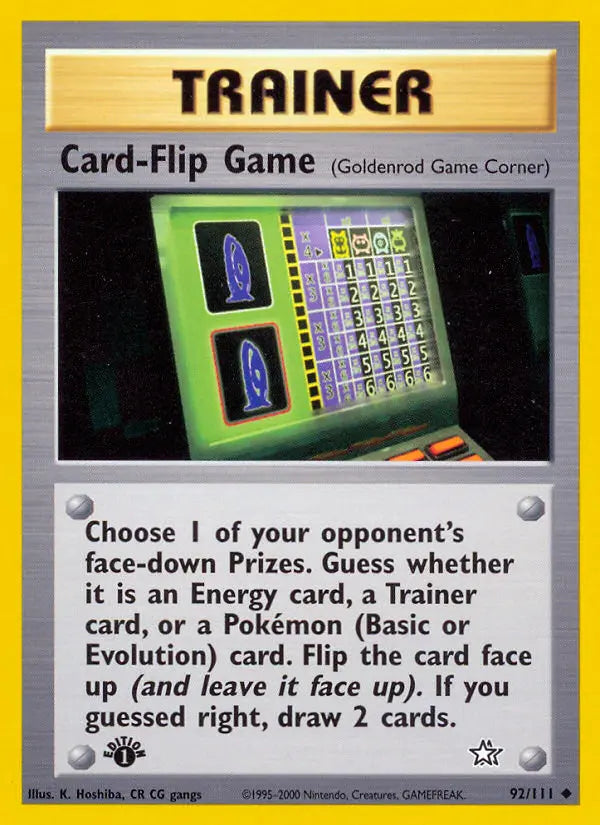 Card-Flip Game 92 Neo Genesis Pokesingles