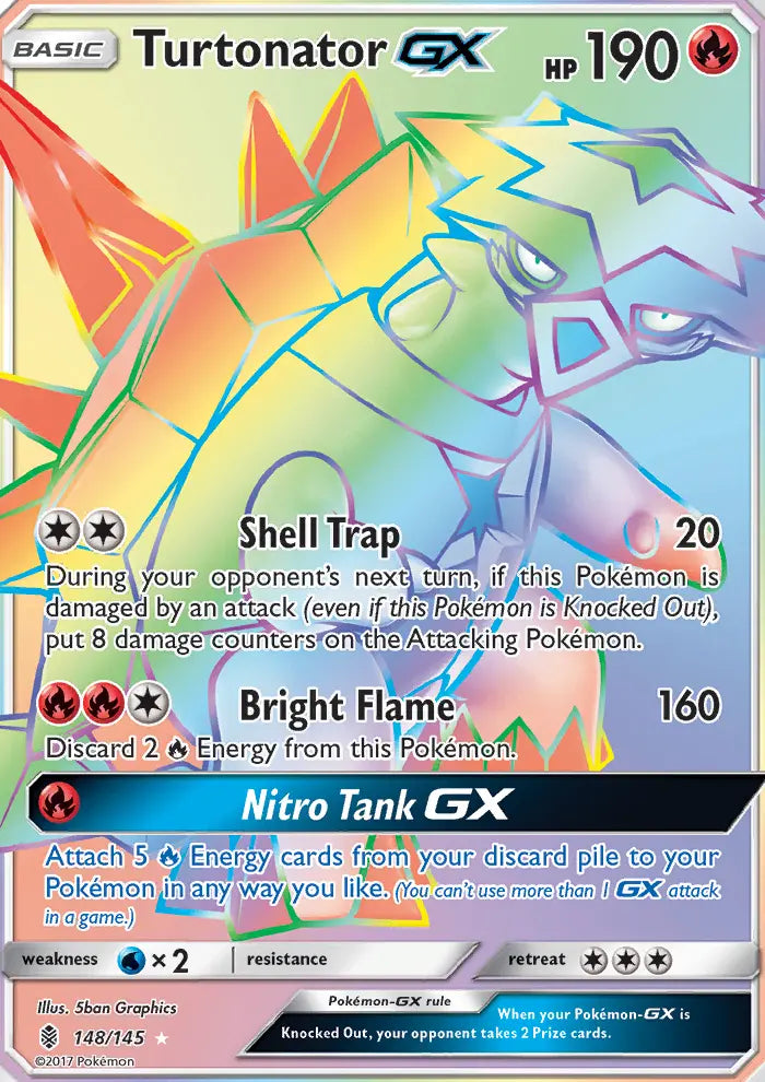 Turtonator GX 148 Guardians Rising Pokesingles