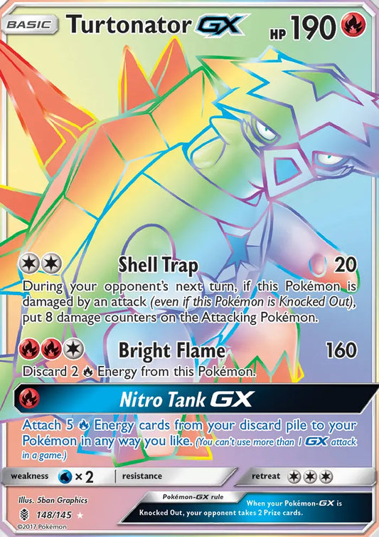 Turtonator GX 148 Guardians Rising Pokesingles