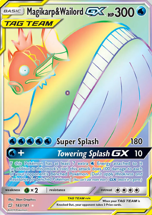 Magikarp & Wailord GX 183 Team Up Pokesingles