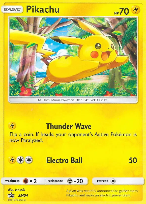 Pikachu SM04 SM Black Star Promos Pokesingles
