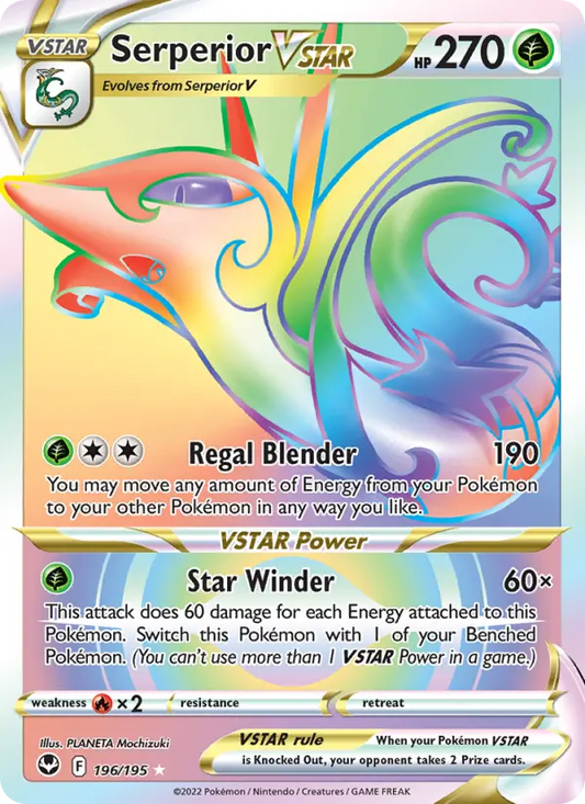 Serperior VSTAR 196 Silver Tempest Pokesingles