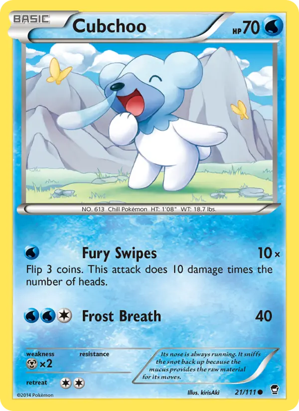 Cubchoo 21 Furious Fists Pokesingles