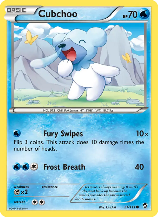 Cubchoo 21 Furious Fists Pokesingles