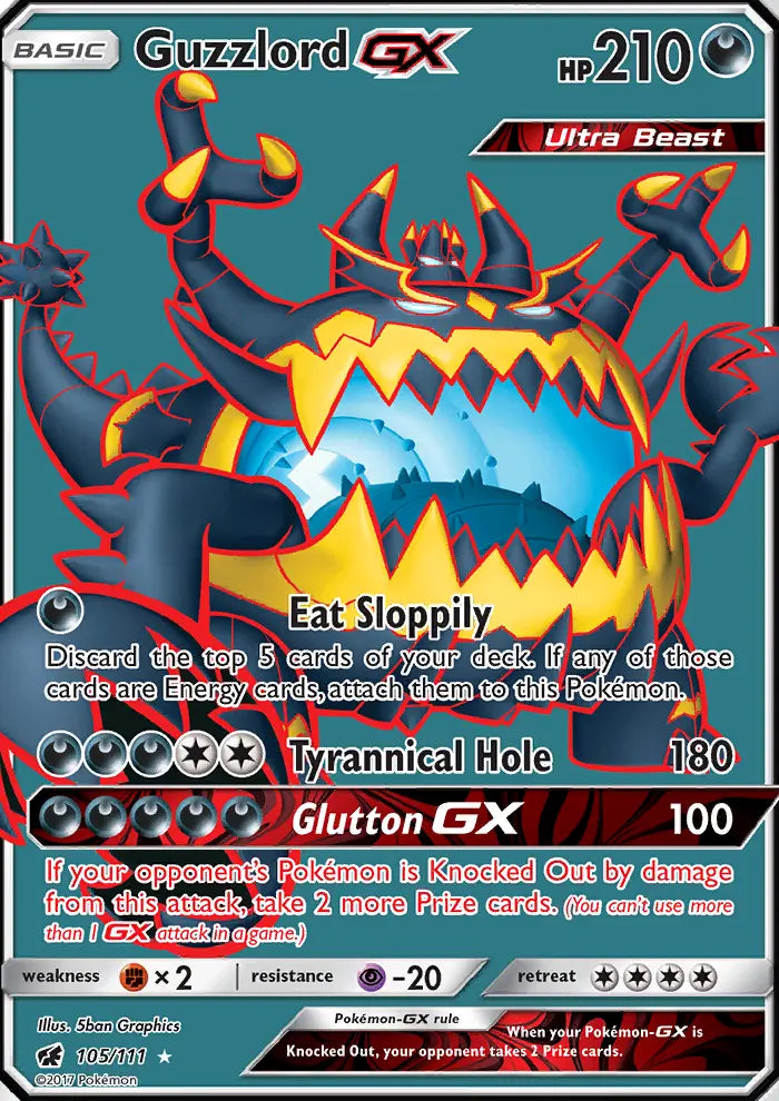 Guzzlord GX 105 Crimson Invasion Pokesingles