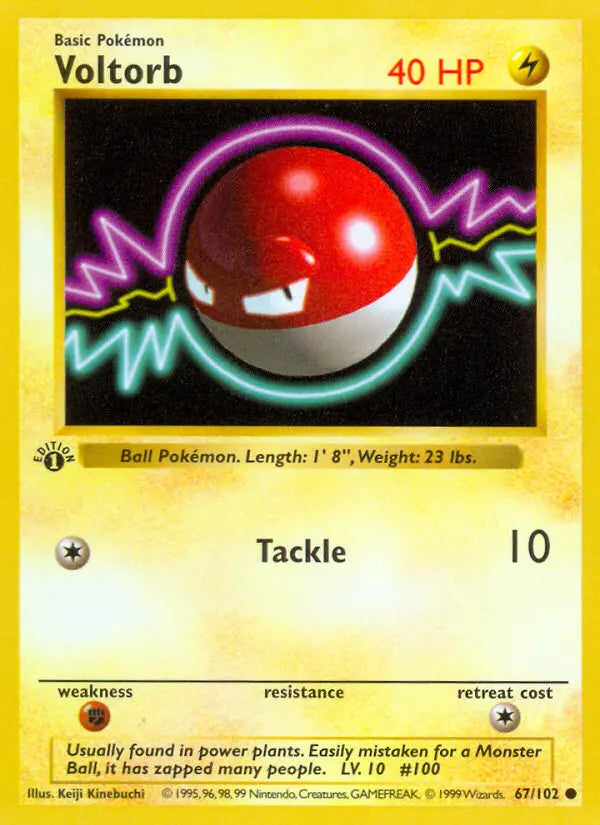 Voltorb 67 Base Set Pokesingles
