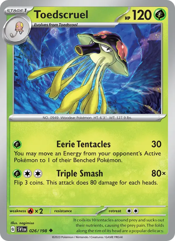 Toedscruel 26 Scarlet & Violet Pokesingles