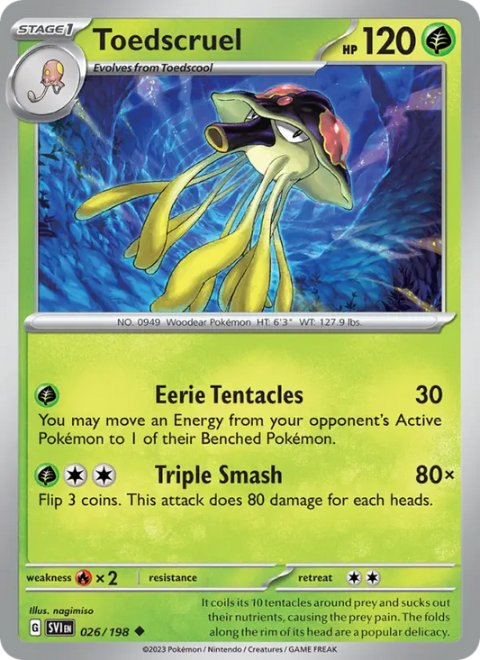 Toedscruel 26 Scarlet & Violet Pokesingles