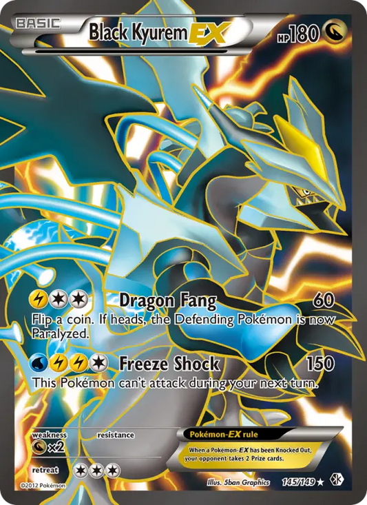 Black Kyurem-EX 145 Boundaries Crossed Pokesingles