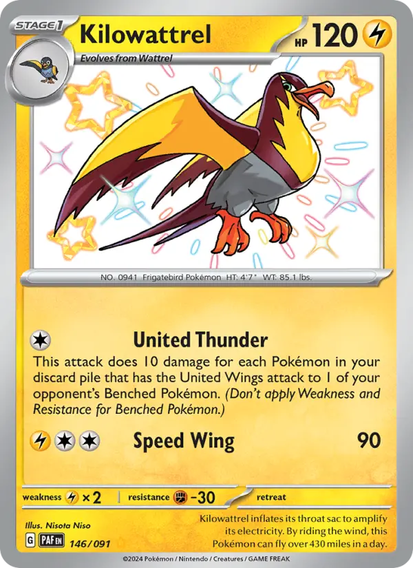 Kilowattrel 146 Paldean Fates Pokesingles