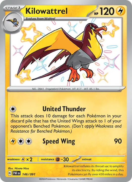 Kilowattrel 146 Paldean Fates Pokesingles