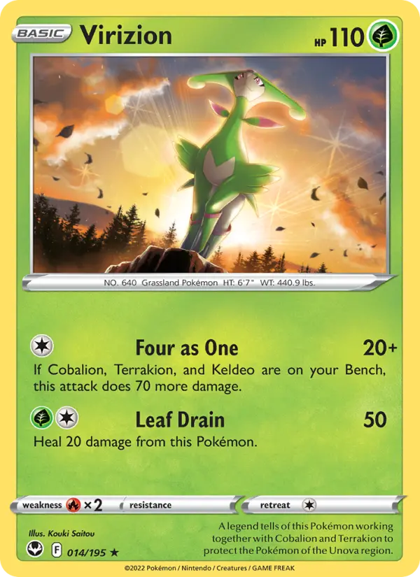 Virizion 14 Silver Tempest Pokesingles